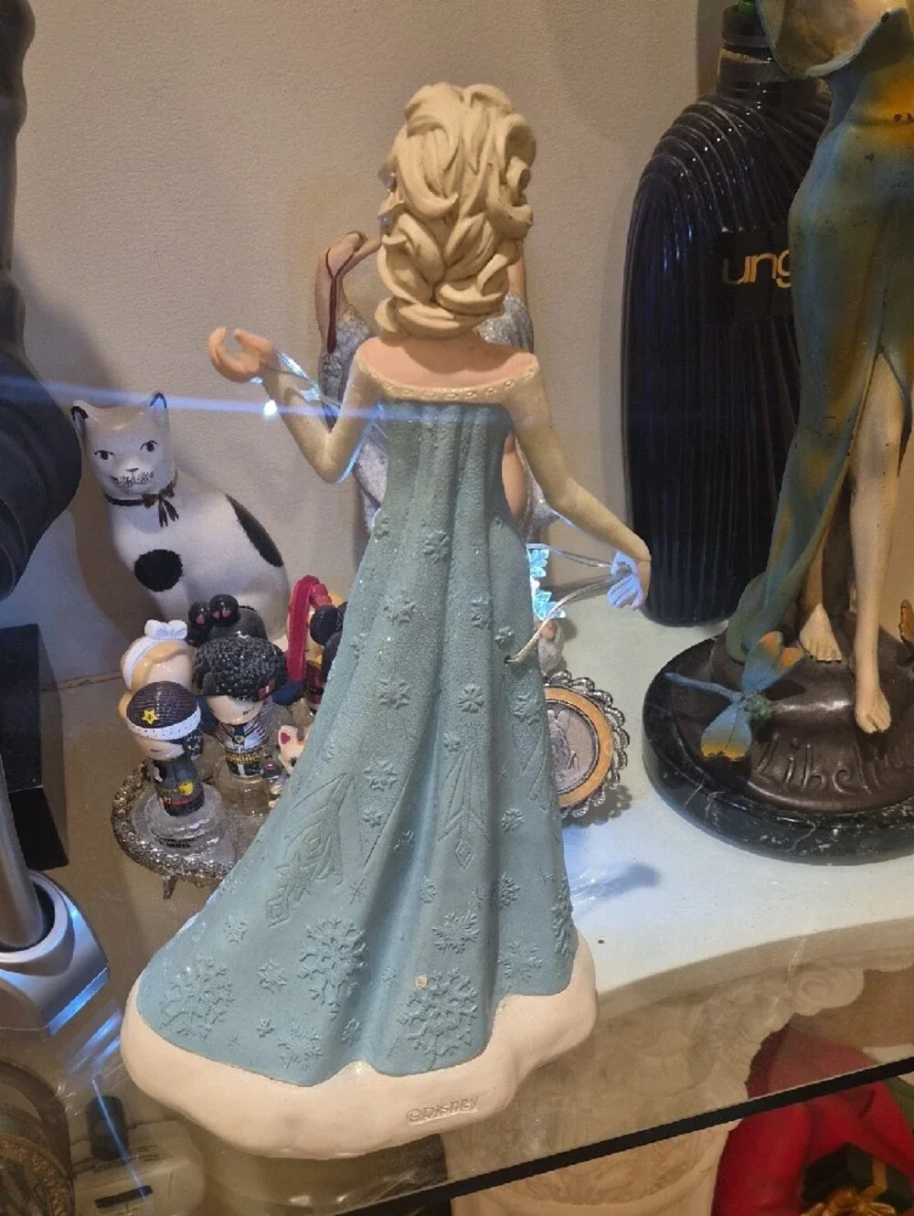 Disney Elsa-Inspired Blue Resin Figurine - By Disney Lights Up